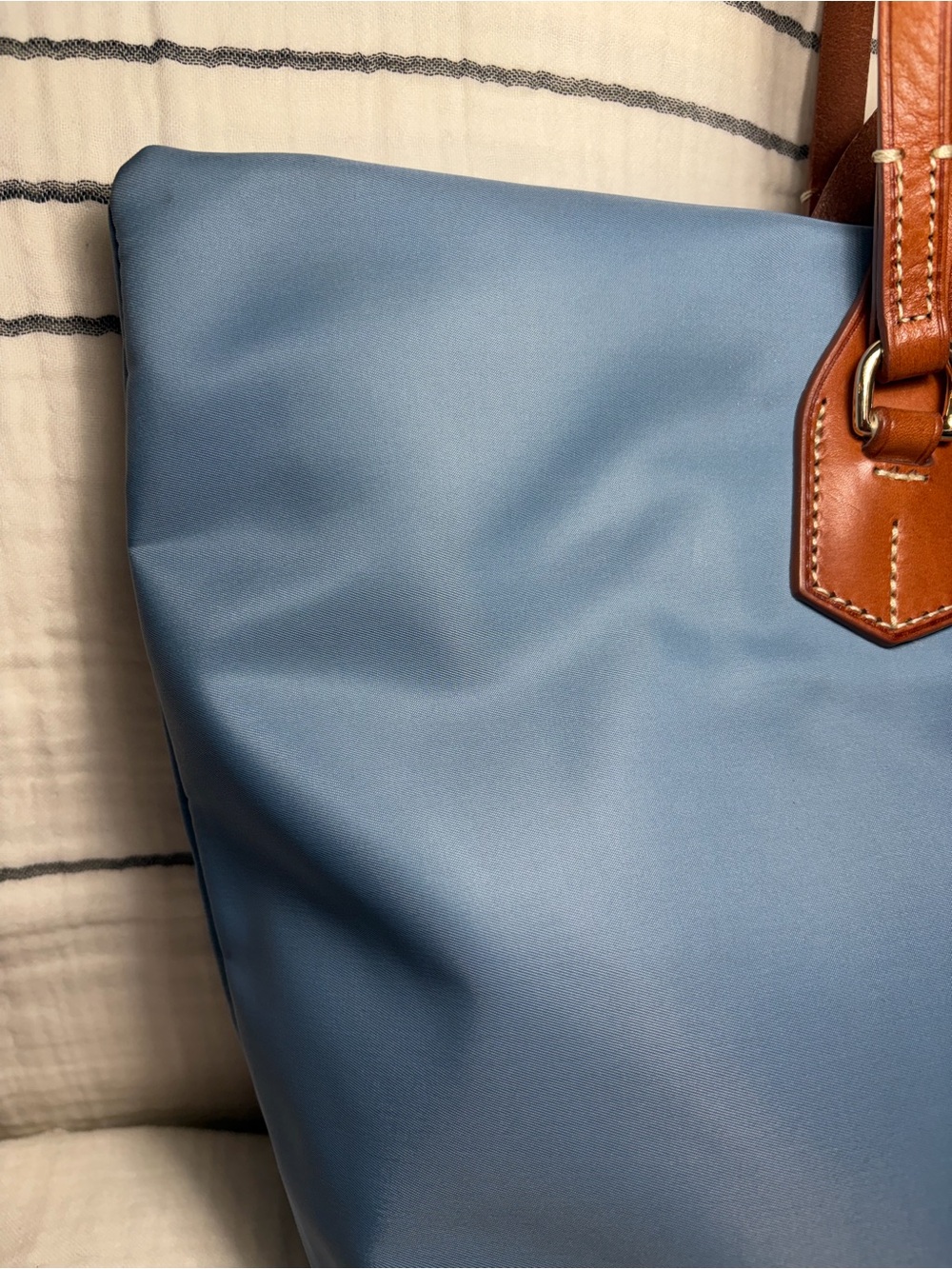 Dooney & Bourke Windham Nylon Leighton Tote Blue - Picture 3 of 10